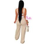 Ensemble pantalon avec bustier - beige – Image 4