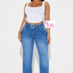 Pantalon en jean avec ceinture