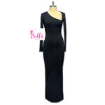 Robe moulante longue manche - noire – Image 5