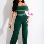 Combinaison avec épaules tombantes - verte