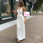 Ensemble jupe avec top dos nu - blanc