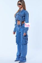 Pantalon en jean cargo – Image 6