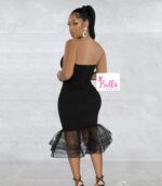 Robe bustier moulante - noire – Image 2