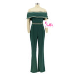 Combinaison avec épaules tombantes - verte – Image 6