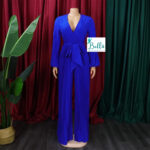 Combinaison plissée - bleue – Image 2