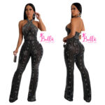 Combinaison avec strass - noire