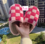 Chausson damier - rose – Image 4