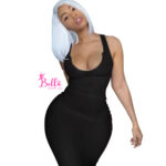 Robe débardeur moulante - noire – Image 2