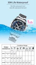 Montre Curren homme - bleu et bande argentée (+ boîte) – Image 5