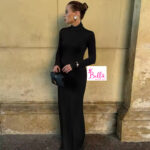 Robe longues manches (transparente) - noir – Image 3