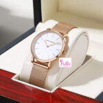 Montre Hannah Martin unisexe - blanc et bande dorée (+ boîte) – Image 5