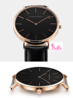 Montre Hannah Martin unisexe - cuir noir (+ boîte) – Image 7