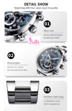 Montre Curren homme - bleu et bande argentée (+ boîte) – Image 7