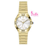 Montre Scottie - blanc et bande dorée (+ boîte + sac + ajusteur de bande) – Image 2