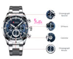 Montre Curren homme - bleu et bande argentée (+ boîte) – Image 6