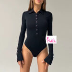 Bodysuit longues manches - noir – Image 2