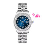 Montre Scottie - bleu et bande argentée (+ boîte + sac + ajusteur de bande) – Image 2