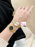 Montre Scottie - blanc et bande dorée (+ boîte + sac + ajusteur de bande) – Image 3