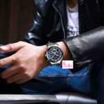 Montre Curren homme - bleu et bande argentée (+ boîte) – Image 2