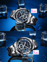 Montre Curren homme - bleu et bande argentée (+ boîte) – Image 4