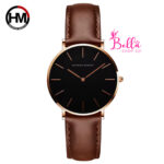 Montre Hannah Martin unisexe - cuir marron (+ boîte)