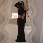Ensemble jupe et top asymétrique - noir doré – Image 6
