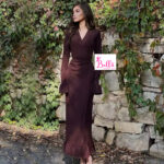 Robe longue manche - rouge bordeaux – Image 2