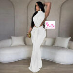 Robe moulante cut out - blanche