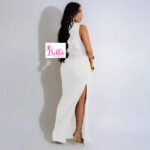 Robe moulante cut out - blanche – Image 4