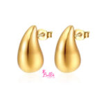 Boucles d’oreilles - gouttes petit modèle (acier inoxydable 18K) – Image 3