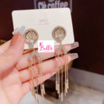 Boucles d’oreilles - coquillage en strass – Image 4