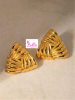 Boucles d’oreilles - triangle (acier inoxydable) – Image 3
