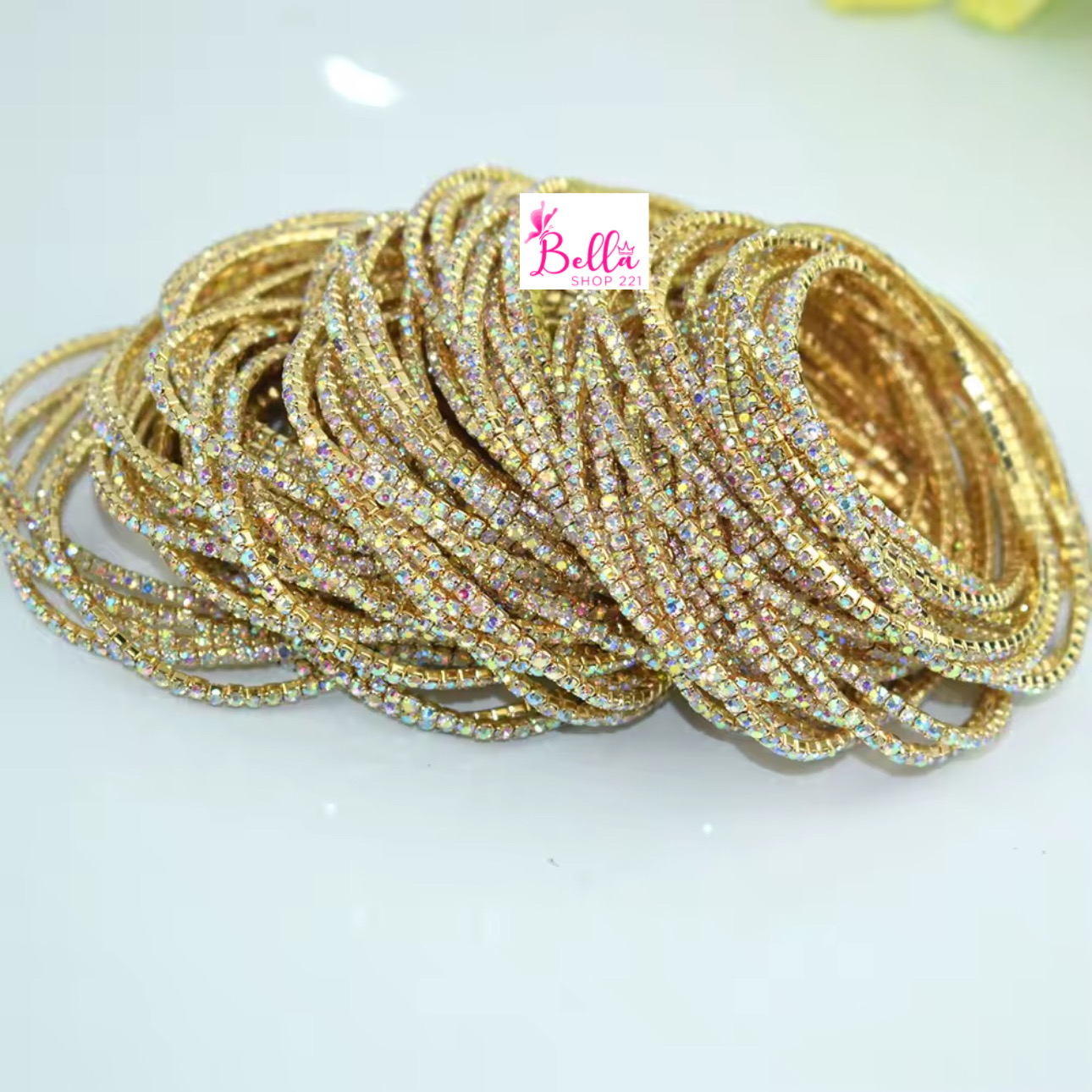 365fee4f-5f5f-42b7-ac50-63ae38d68c8d Bracelet en strass - multicolore (5 pièces) – Image 1