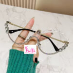 Lunette de soleil - transparente avec strass