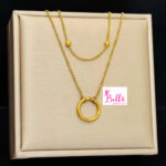 Collier superposé - cercle (acier inoxydable) – Image 3