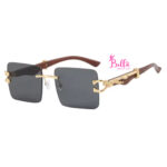 Lunette de soleil - noire et léopard – Image 2