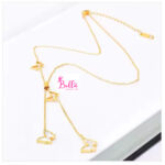 Collier papillons réversible 2 en 1 (acier au titane) – Image 3