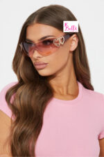 Lunette de soleil - rose avec cœur – Image 3