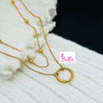 Collier superposé - cercle (acier inoxydable) – Image 2