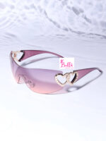 Lunette de soleil - rose avec cœur – Image 5