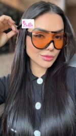 Lunette de soleil - noire orange – Image 4