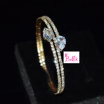 Bracelet superposé en strass - doré