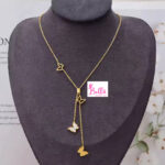 Collier papillons réversible 2 en 1 (acier au titane)