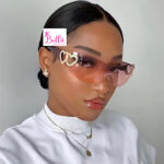 Lunette de soleil - rose avec cœur – Image 2