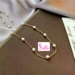 Collier avec perles (acier inoxydable)