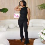Ensemble pantalon et haut - noir