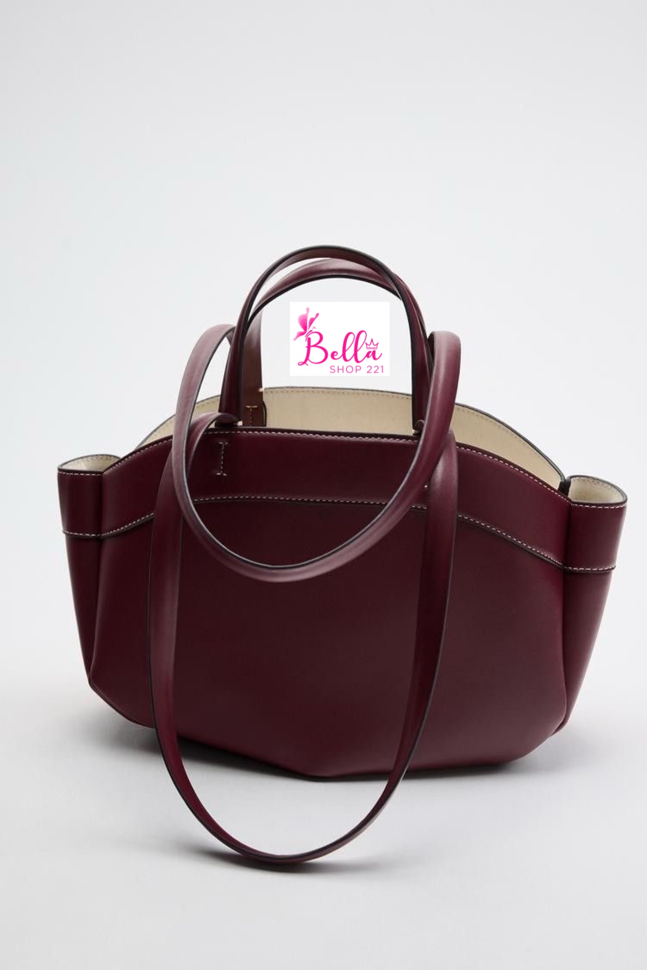 a95737f3-44a2-406d-8dde-708edd5138a1 Sac Fourre-Tout Z*ra + pochette - rouge bordeaux – Image 1
