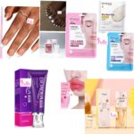 Pack complet - ongles mains et pieds + colle , 3 masques visage , 1 gloss bioaqua , 1 masque à lèvres , 1 huile à lèvres