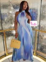 Robe  - multicolore bleue – Image 4