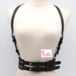 Ceinture de taille avec bretelles - noire (87 cm)